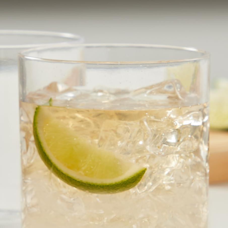 imageUS Acrylic Classic Clear Plastic Reusable Drinking Glasses Set of 6 24oz IcedTea Cups BPAFree Tumblers Made in USA TopRack Dishwasher SafeClear