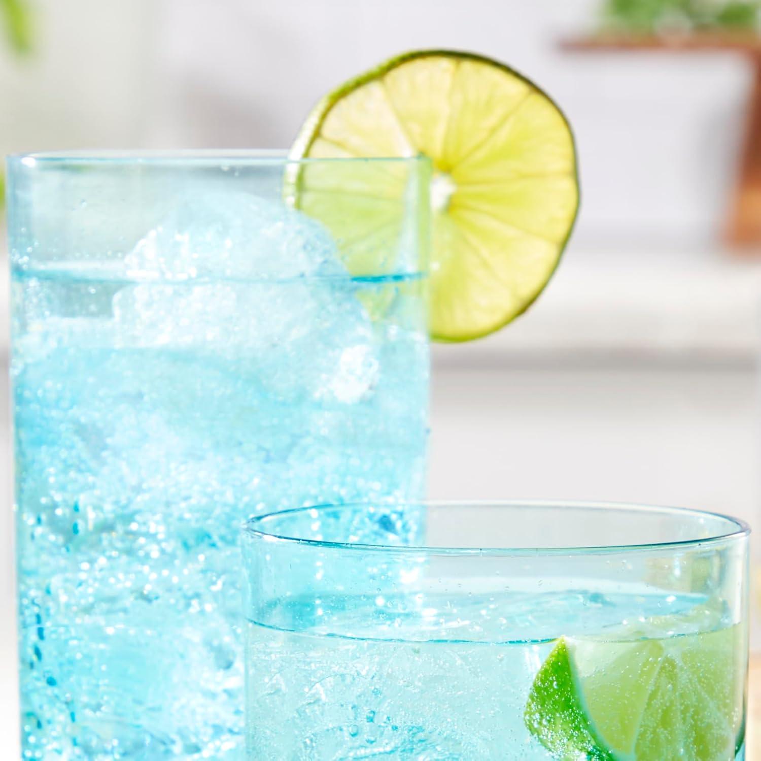 imageUS Acrylic Classic Clear Plastic Reusable Drinking Glasses Set of 8 12oz Rocks ampamp 16oz Water Cups BPAFree Tumblers Made in USA TopRack Dishwasher SafeCoastal