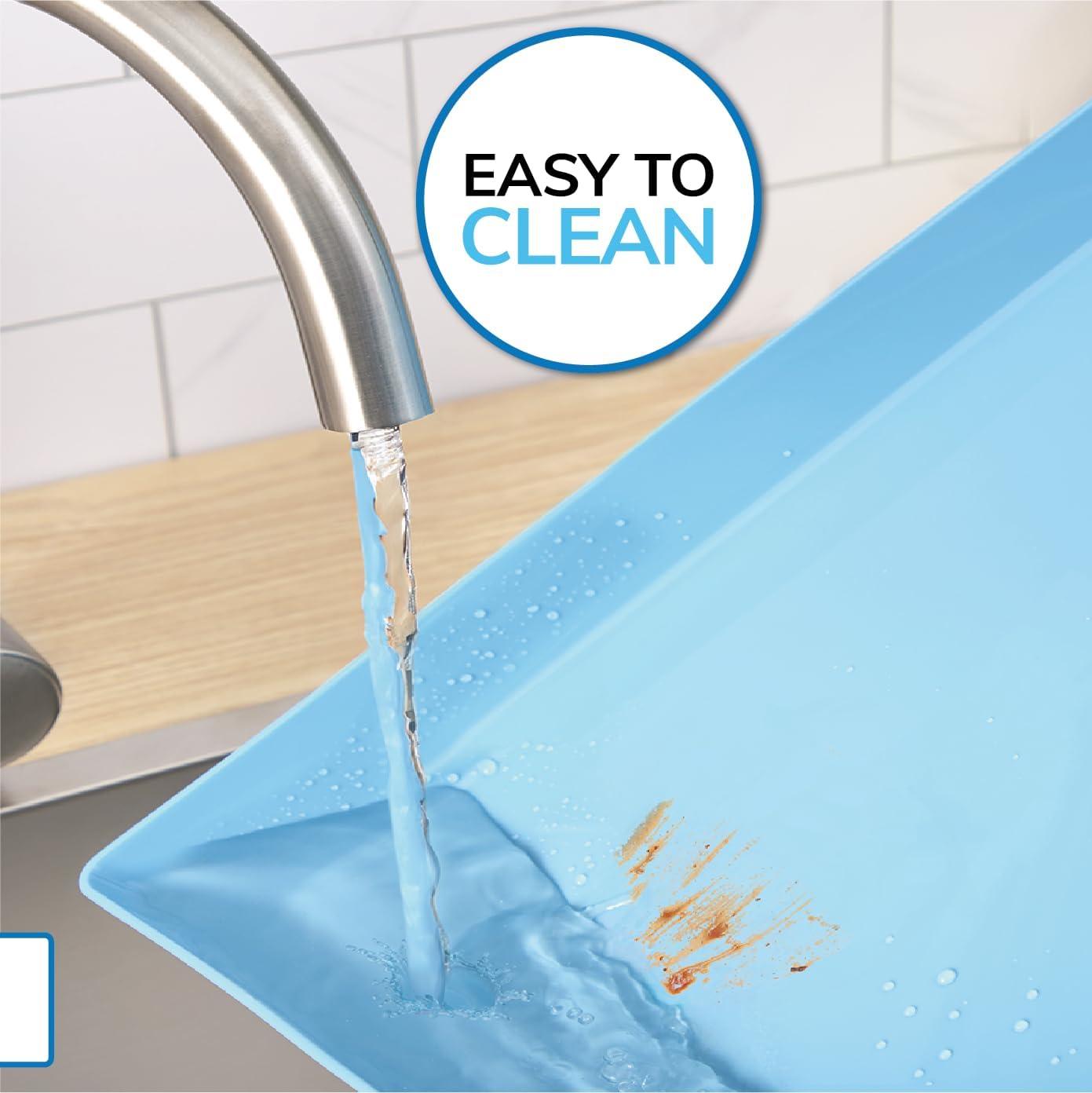 imageUS Acrylic Coastal Plastic Serving Trays Set of 4 15 x 10 Large Unbreakable Reusable Rectangular Party Platters Serve Appetizers Fruit Veggies ampamp Desserts BPAFree ampamp Made in USACoastal