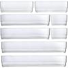imageSTORi SimpleSort 8Piece Stackable Clear Drawer Organizer Set  Multisize Trays  Makeup Vanity Storage Bins and Office Desk Drawer Dividers  Made in USA