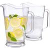 imageUS Acrylic 64oz Bistro Clear Pitcher  Set of 2 Beer Pitchers  Reusable BPAfree Made in the USA Indoor and Outdoor Pitcher Set for Water Lemonade Juice Soda Pop and Beer