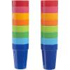 imageUS Acrylic Spectrum Unbreakable Plastic 10 ounce Stackable Juice Tumblers in 8 Assorted Colors  Set of 16 Kids Drinking Cups  Reusable BPAfree Made in the USA Toprack Dishwasher Safe