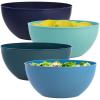 imageUS Acrylic Vista Durable Plastic Salad and Serving 10inch Bowls  Set of 4 in Coastal Colors  Reusable BPAfree Made in the USA  135 oz capacity