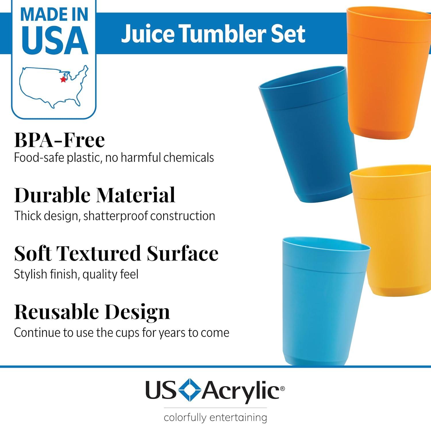 image:imageUS Acrylic Newport 12Pack Unbreakable Plastic Cups 20 ounces 12 Assorted Bright Colors BPA Free drinking glasses Dishwasher Safe tumblers for Parties Camping amp Everyday UseSunrise